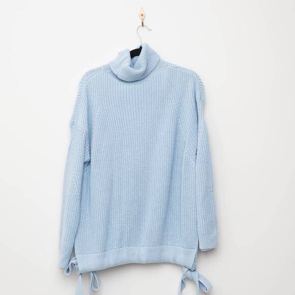 Jason Wu x RTR Tie Detail Blue Knit Sweater - Picture 6 of 11